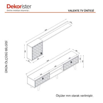 Valente Tv Ünitesi Ceviz-Sardunya