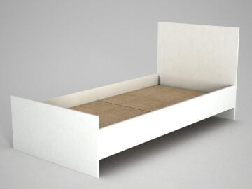 Ernest Tek Kişilik Karyola Beyaz - 90*190 cm