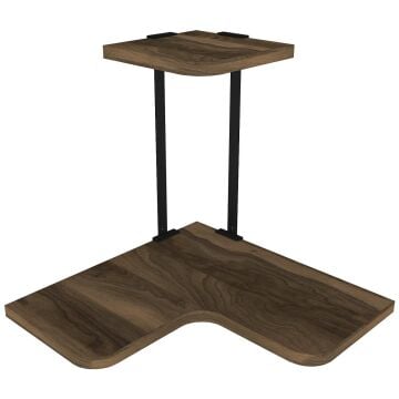 Agora Köşe Duvar Rafı Ceviz