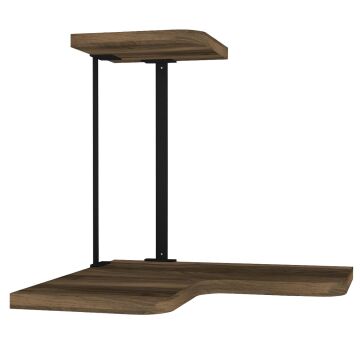 Agora Köşe Duvar Rafı Ceviz