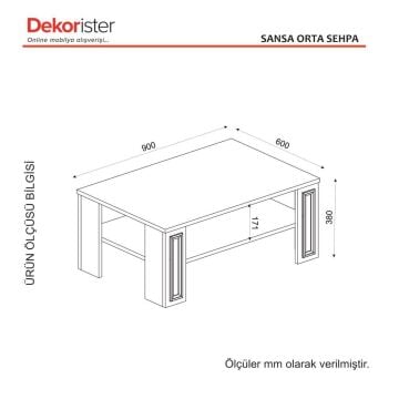 Sansa Orta Sehpa Beyaz-Lidya