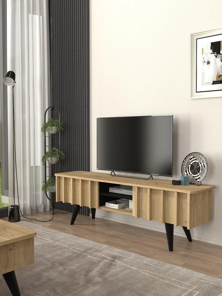 Gemma TV Sehpası Sepet - Siyah