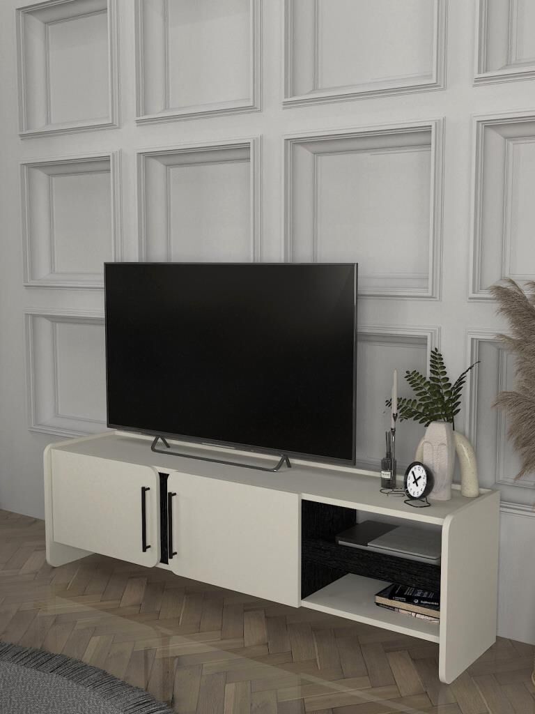 Venera Tv Sehpası Kumtaşı - Senkronsiyah 150 cm