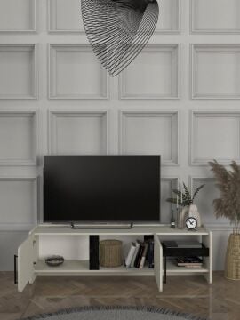 Venera Tv Sehpası Kumtaşı - Senkronsiyah 150 cm