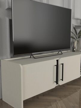 Venera Tv Sehpası Kumtaşı - Senkronsiyah 150 cm