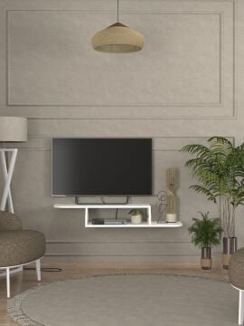 Macros Tv Sehpası Beyaz 120 cm