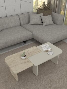 Sevilla Orta Sehpa Kumtaşı - Traverten