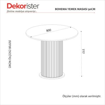 Bohema Yemek Masası Aytaşı - Sepet 90cm