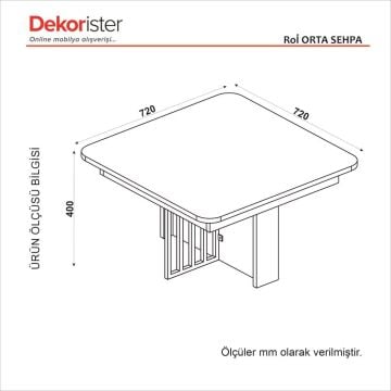 Roi Orta Sehpa Nehirkumu - Tekstil