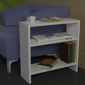 Silvanus Koltuk Yan Sehpası Beyaz