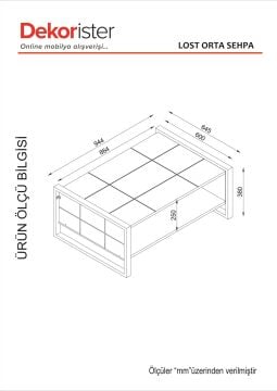 Lost Metal Orta Sehpa Ceviz