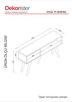 Dekorister Eylül Tv Ünitesi Beyaz-Ceviz