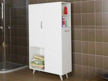 Dekorister Sedef Banyo Dolabı Çok Amaçlı Dolap Beyaz