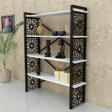 Dekorister Sultan Ferforce Lazer Kesim Metal Kitaplık Beyaz