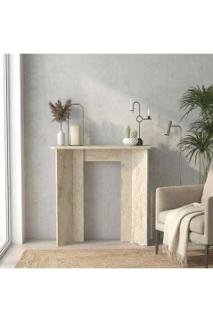 Mara Modern Holl Antre Dresuar, Salon & Oturma Odası Mobilyası Traverten 90 cm