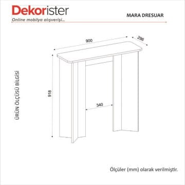 Mara Modern Holl Antre Dresuar, Salon & Oturma Odası Mobilyası Traverten 90 cm
