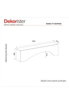 Mara LED'li Tv Sehpa & Ünitesi, Modern Tasarım, Kolay Kurulum Salon Mobilyası Traverten 150 cm