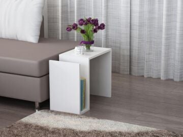 Yosun Yan Sehpa Beyaz