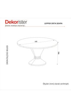 Lepper Konik Ayaklı Orta Sehpa, Ayaklı Yuvarlak Orta Sehpa, Salon & Oturma Odası Mobilyası Traverten