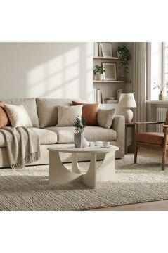 Lemmar Orta Sehpa, Modern Salon ve Oturma Odası Sehpası Kumtaşı