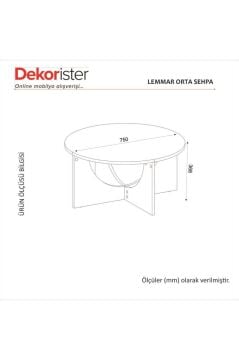 Lemmar Orta Sehpa, Modern Salon ve Oturma Odası Sehpası Kumtaşı