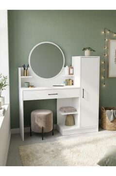 Dorpek Andera Aynalı Makyaj Masası, Çekmeceli Makyaj Masası & Organizeri