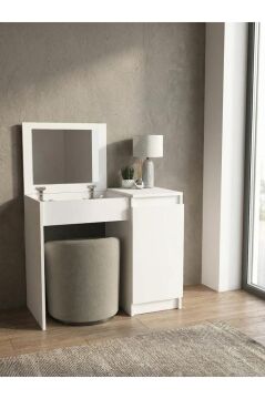 Huma Aynalı Makyaj Masası, Kapaklı & Dolaplı Makyaj Masası Organizeri, Takı Aksesuar Düzenleyici