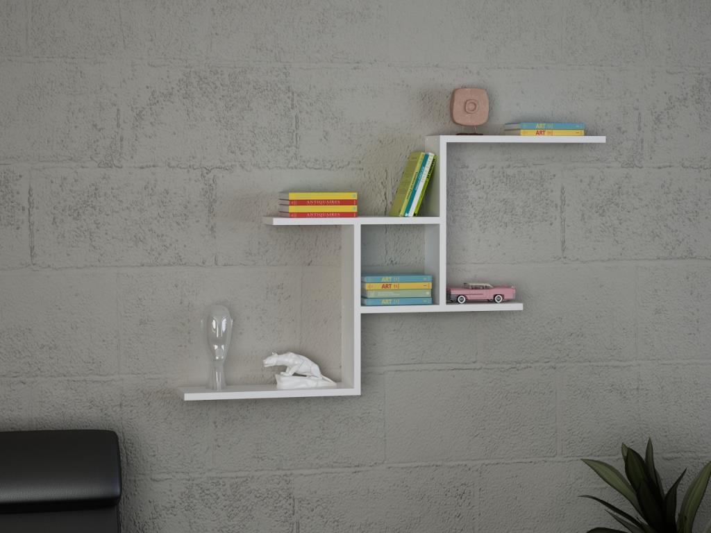 Dekorister Tibet Duvar Rafı Beyaz