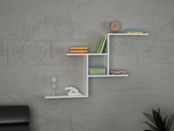 Dekorister Tibet Duvar Rafı Beyaz