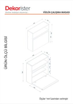 Violin Laptop Çalışma Masası Beyaz