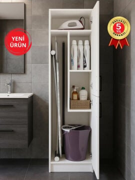 Rovi Banyo Dolabı & Kiler Dolabı, Çok Amaçlı Dolap - Ütü Masası Dolabı | Beyaz
