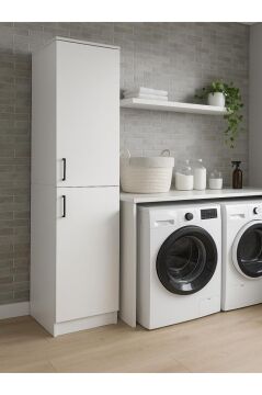 Rovi Banyo Dolabı & Kiler Dolabı, Çok Amaçlı Dolap - Ütü Masası Dolabı | Beyaz