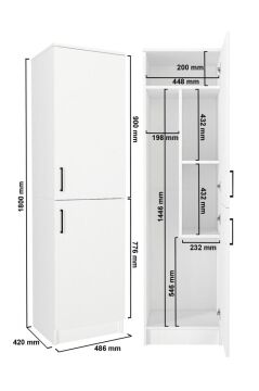 Rovi Banyo Dolabı & Kiler Dolabı, Çok Amaçlı Dolap - Ütü Masası Dolabı | Beyaz