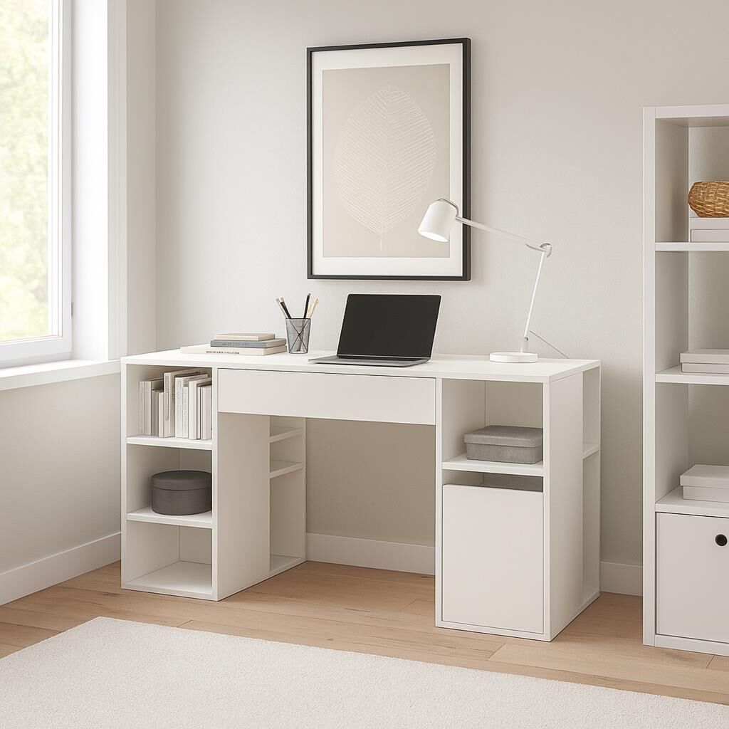 Diamond Çalışma Masası Beyaz - 145 cm