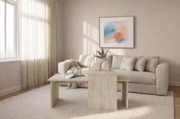 Dorpek Cosmos Ayarlanabilir Modüler İkili Orta Sehpa Traverten