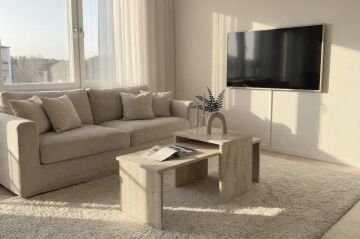 Dorpek Cosmos Ayarlanabilir Modüler İkili Orta Sehpa Traverten