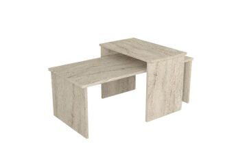 Dorpek Cosmos Ayarlanabilir Modüler İkili Orta Sehpa Traverten