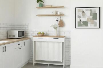 Dorpek Solana Petek Üstü Kahve Köşesi Dresuar Çok Amaçlı Raf - 110 cm