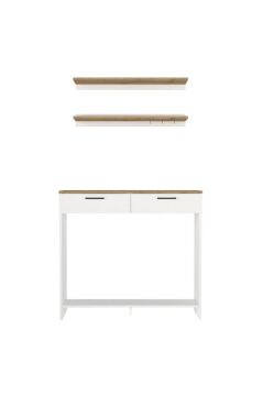 Dorpek Solana Petek Üstü Kahve Köşesi Dresuar Çok Amaçlı Raf - 110 cm