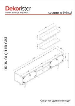 Dekorister Exclusive Country Tv Ünitesi Beyaz
