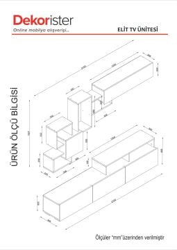 Elit Tv Ünitesi Beyaz-Ceviz
