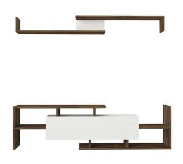 Dream Tv Ünitesi Beyaz-Ceviz