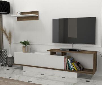 Dekorister Asos Tv Ünitesi Beyaz-Ceviz