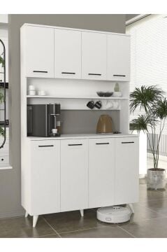 Dorpek Real Mutfak Dolabı Kahve Köşesi Çok Amaçlı Dolap Beyaz 120 cm