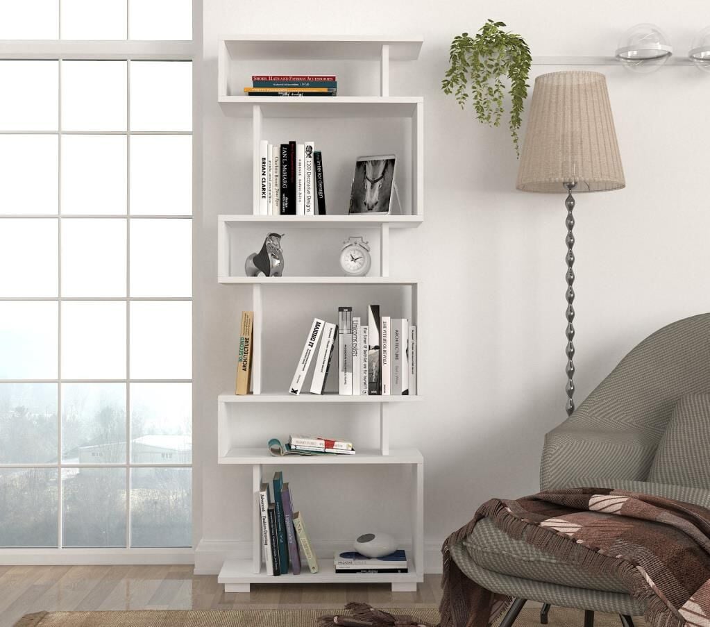 Blok Kitaplık Beyaz