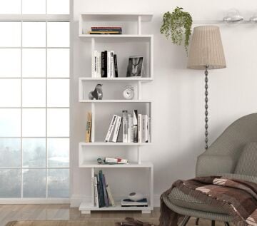 Dekorister Blok Kitaplık Beyaz