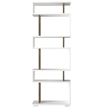 Blok Kitaplık Beyaz-Ceviz