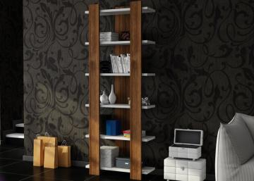 Dekorister Silver Kitaplık Beyaz-Ceviz