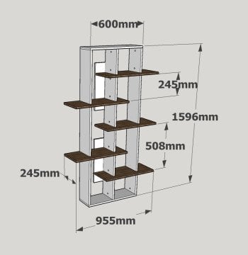 Dekorister Doruk Kitaplık Beyaz