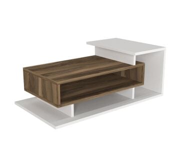 Spring Orta Sehpa Beyaz-Ceviz